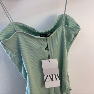 Zara Mint Green Sleeveless Body Suit